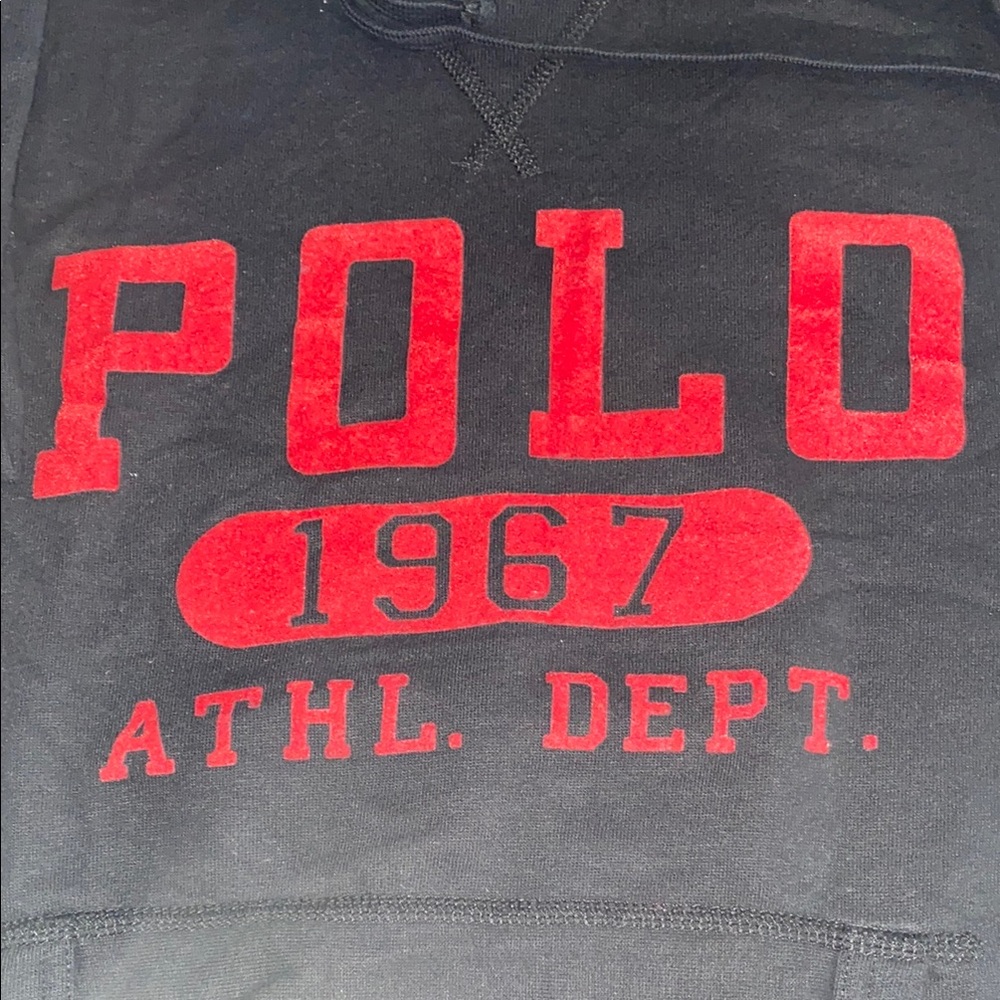 Polo by Ralph Lauren Black and Red hooded Sweatshirt